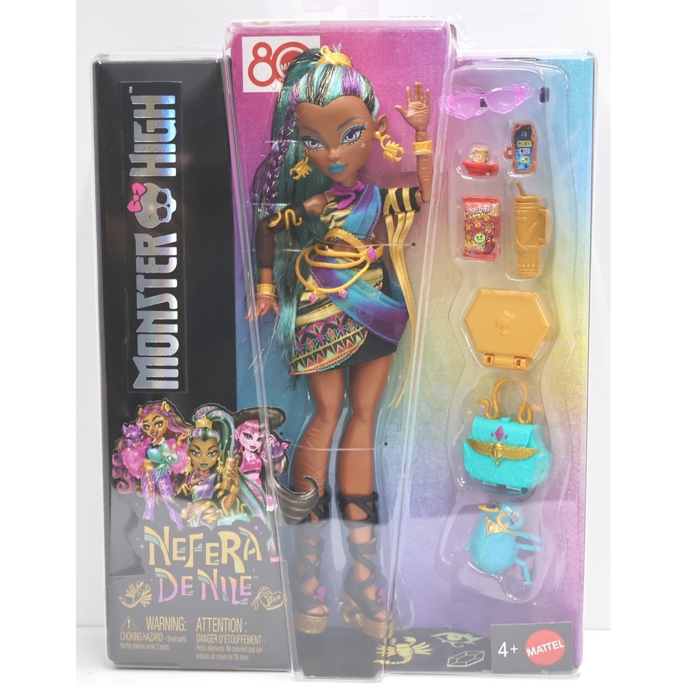 Mattel Monster High Nefera de Nile Doll G3 New Gold Egyptian Mummy JDR48